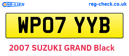 WP07YYB are the vehicle registration plates.