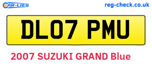 DL07PMU are the vehicle registration plates.