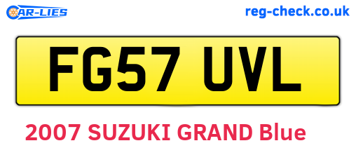 FG57UVL are the vehicle registration plates.