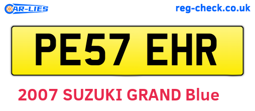 PE57EHR are the vehicle registration plates.