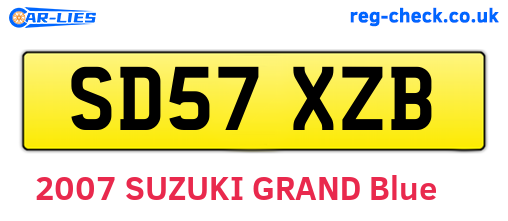 SD57XZB are the vehicle registration plates.