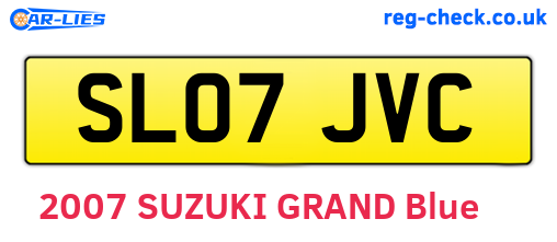 SL07JVC are the vehicle registration plates.