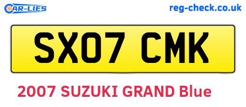 SX07CMK are the vehicle registration plates.
