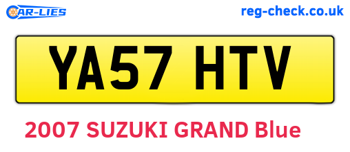 YA57HTV are the vehicle registration plates.