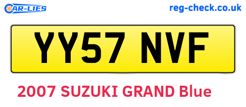 YY57NVF are the vehicle registration plates.