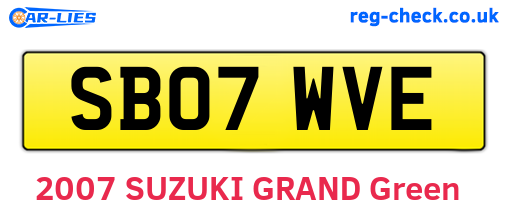 SB07WVE are the vehicle registration plates.