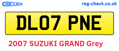 DL07PNE are the vehicle registration plates.