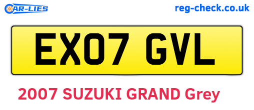 EX07GVL are the vehicle registration plates.