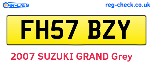 FH57BZY are the vehicle registration plates.