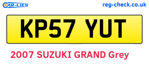 KP57YUT are the vehicle registration plates.
