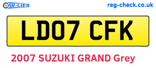 LD07CFK are the vehicle registration plates.