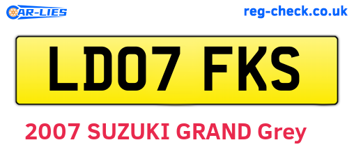 LD07FKS are the vehicle registration plates.