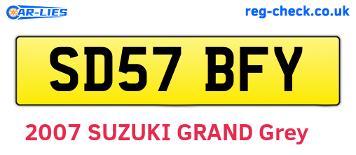 SD57BFY are the vehicle registration plates.