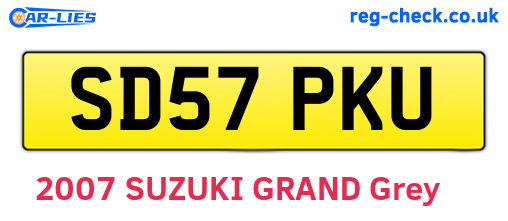 SD57PKU are the vehicle registration plates.