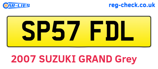 SP57FDL are the vehicle registration plates.