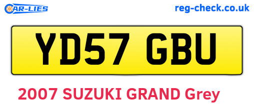 YD57GBU are the vehicle registration plates.