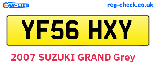 YF56HXY are the vehicle registration plates.