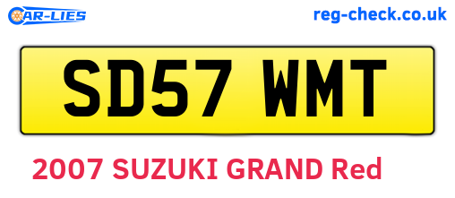 SD57WMT are the vehicle registration plates.