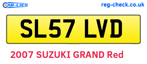 SL57LVD are the vehicle registration plates.