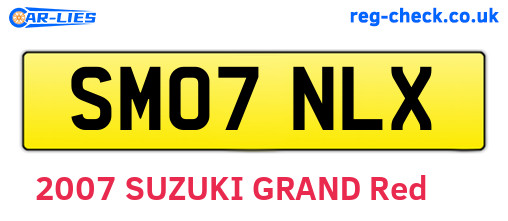 SM07NLX are the vehicle registration plates.