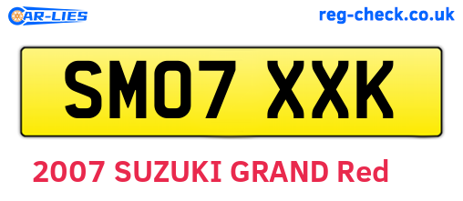 SM07XXK are the vehicle registration plates.