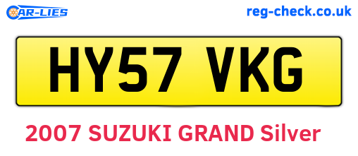 HY57VKG are the vehicle registration plates.