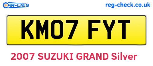 KM07FYT are the vehicle registration plates.