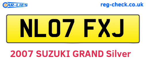 NL07FXJ are the vehicle registration plates.