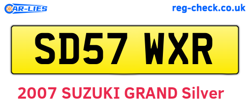 SD57WXR are the vehicle registration plates.