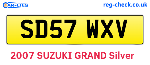 SD57WXV are the vehicle registration plates.