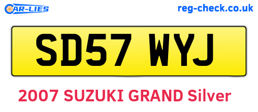 SD57WYJ are the vehicle registration plates.