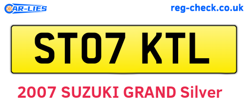 ST07KTL are the vehicle registration plates.