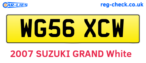 WG56XCW are the vehicle registration plates.