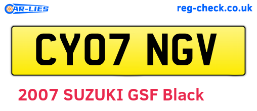 CY07NGV are the vehicle registration plates.