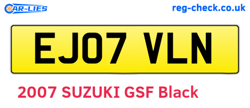 EJ07VLN are the vehicle registration plates.