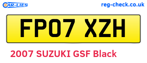 FP07XZH are the vehicle registration plates.