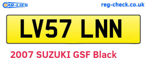 LV57LNN are the vehicle registration plates.