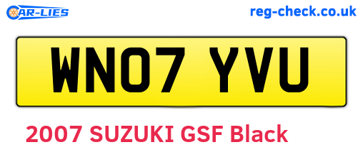 WN07YVU are the vehicle registration plates.