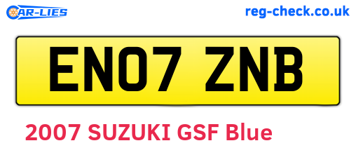 EN07ZNB are the vehicle registration plates.