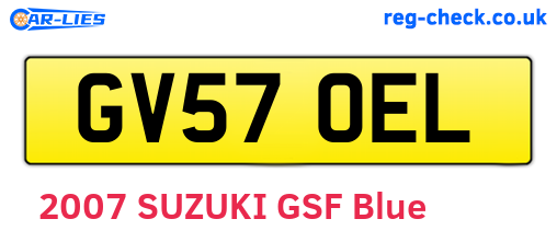 GV57OEL are the vehicle registration plates.