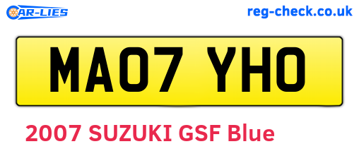 MA07YHO are the vehicle registration plates.