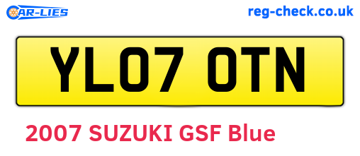 YL07OTN are the vehicle registration plates.