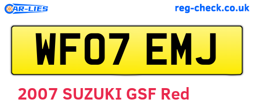WF07EMJ are the vehicle registration plates.