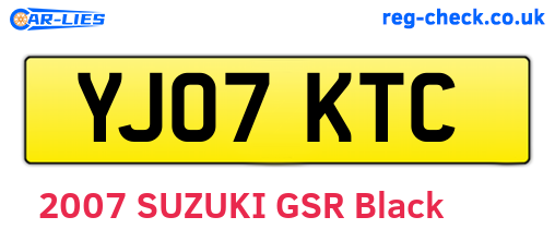 YJ07KTC are the vehicle registration plates.
