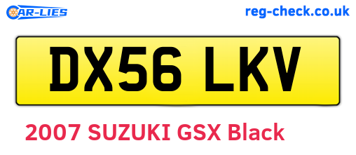DX56LKV are the vehicle registration plates.