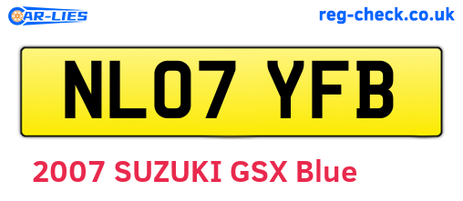 NL07YFB are the vehicle registration plates.