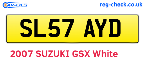 SL57AYD are the vehicle registration plates.