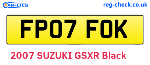 FP07FOK are the vehicle registration plates.
