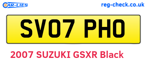 SV07PHO are the vehicle registration plates.