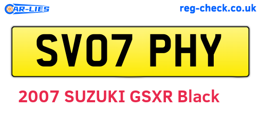 SV07PHY are the vehicle registration plates.